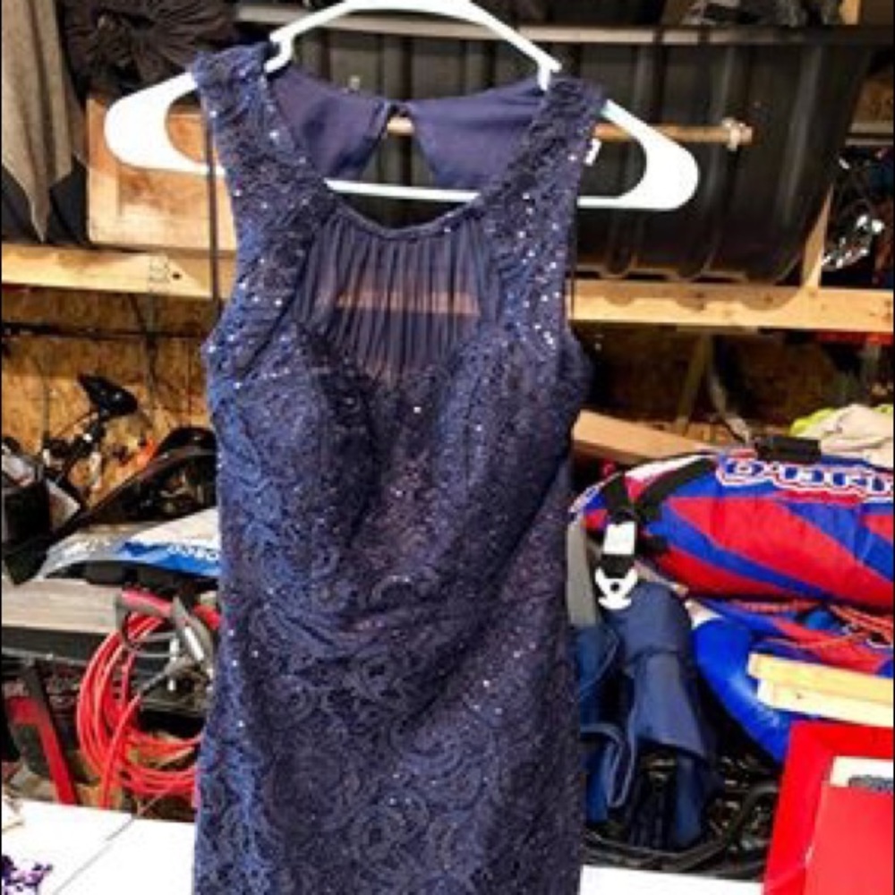 Homecoming Formal Navy Blue Short dress